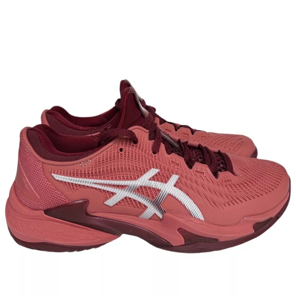 Asics Court FF3 Women’s Sz 7.5 Light Granet/White Athletic Sneakers - Picture 2 of 8